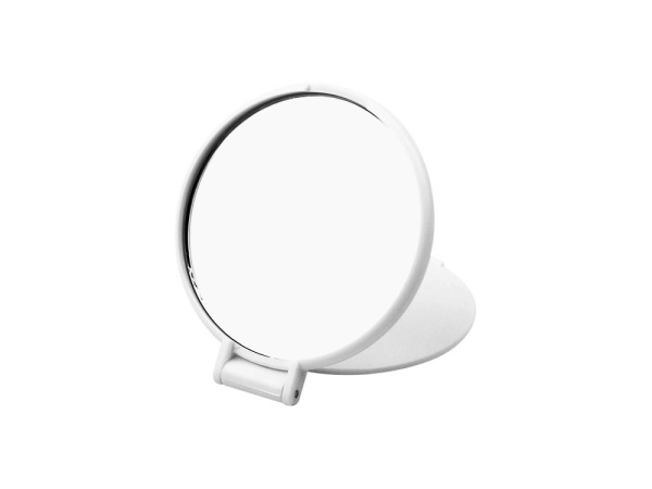 Карманное косметическое зеркало «Красотка», Цвет белый