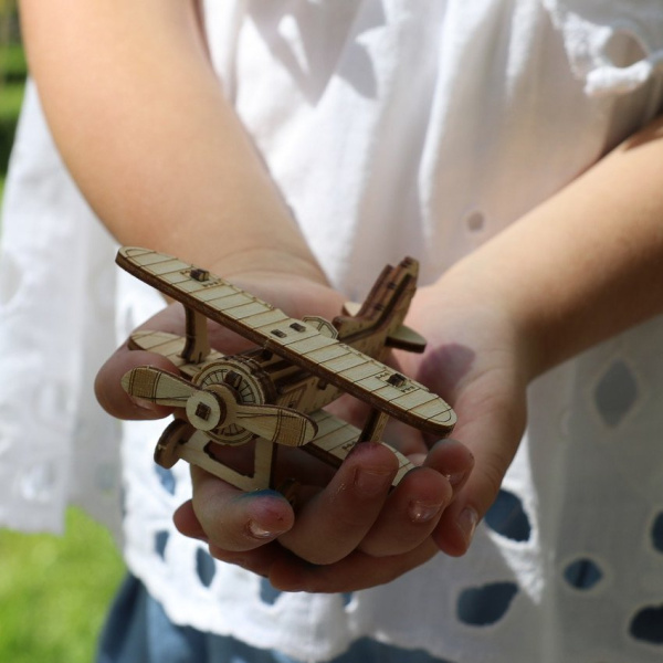 Деревянный конструктор (сборка без клея) Самолет UNIT И-15 UNIWOOD