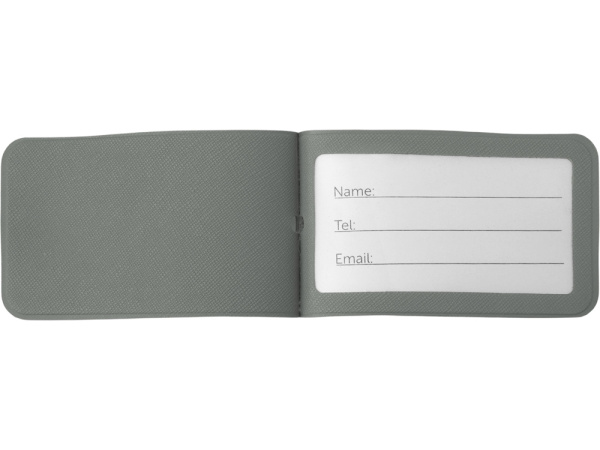 Багажная бирка «Favor» на силиконовой петле, Цвет серый
