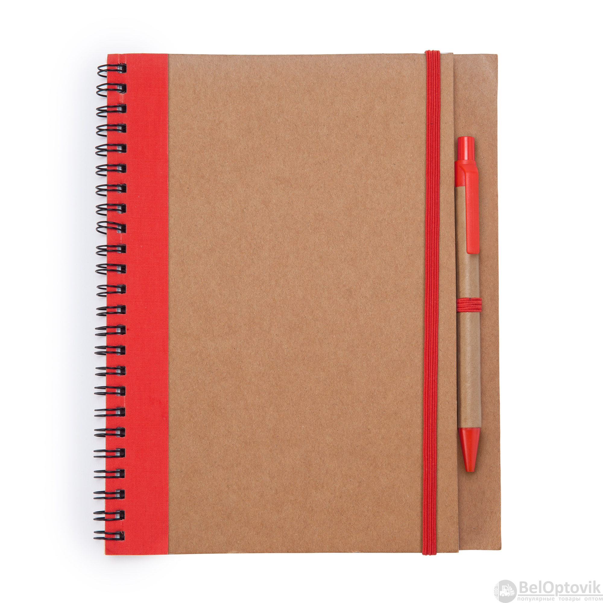 Блокнот с ручкой ALANI, Красный
