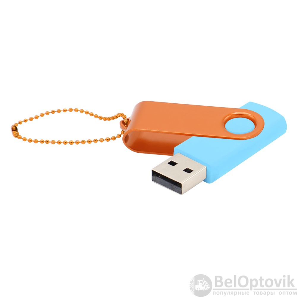 Флешка Designer To Go 2.0 USB 16Gb, голубой/оранжевый