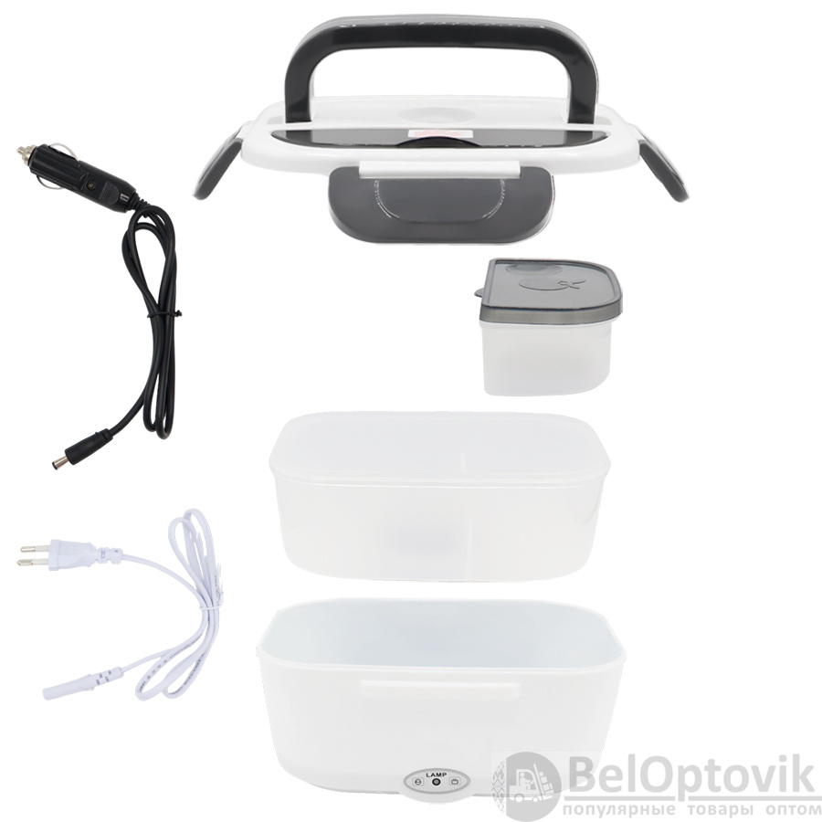 Ланчбокс с подогревом Autobox, серый (работает от прикуривателя), 1500 мл