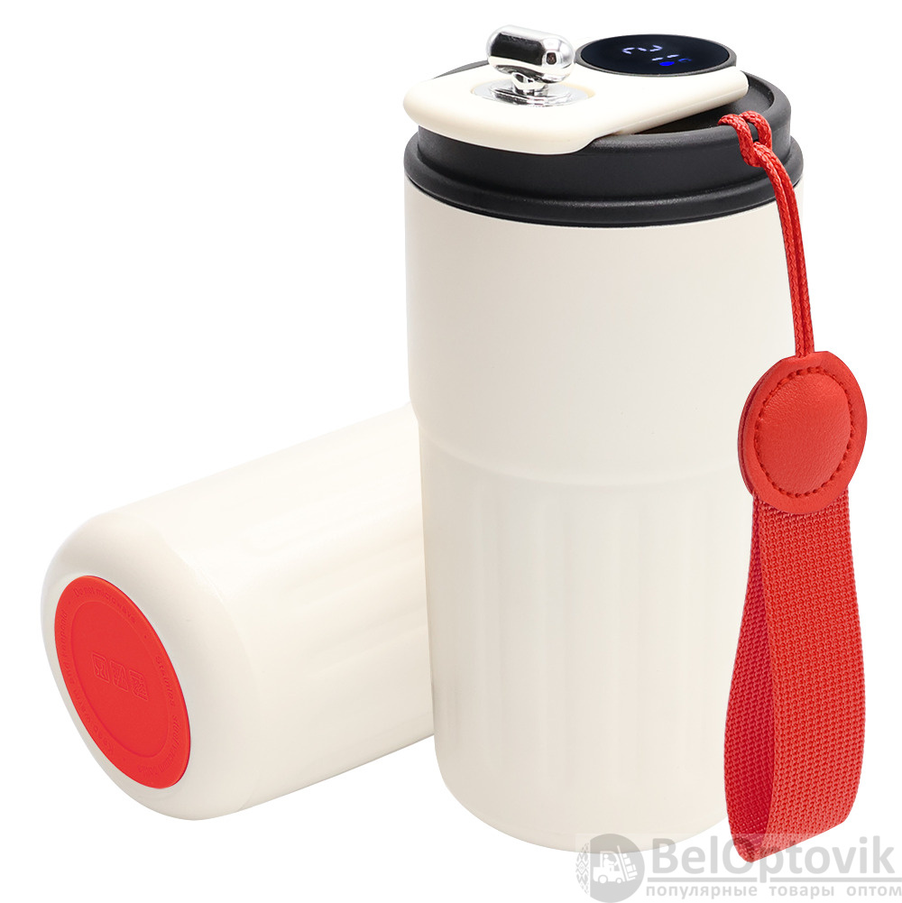 Термокружка Ashly To Go, белая/красная