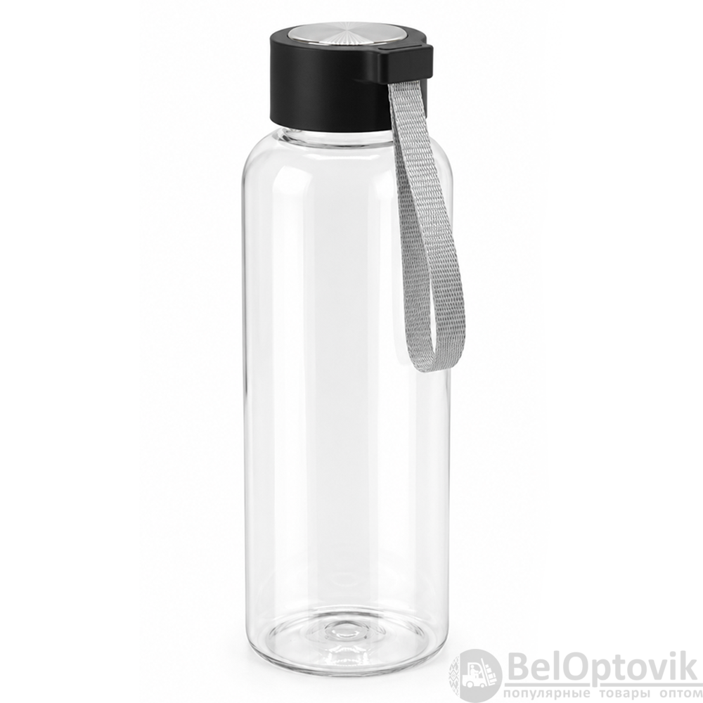 Бутылка пластиковая для воды Metacord, чёрная