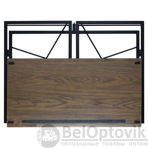 Стол на металлокаркасе BRABIX "LOFT CD-002", 1000х500х750 мм, складной, цвет морёный дуб, 641212