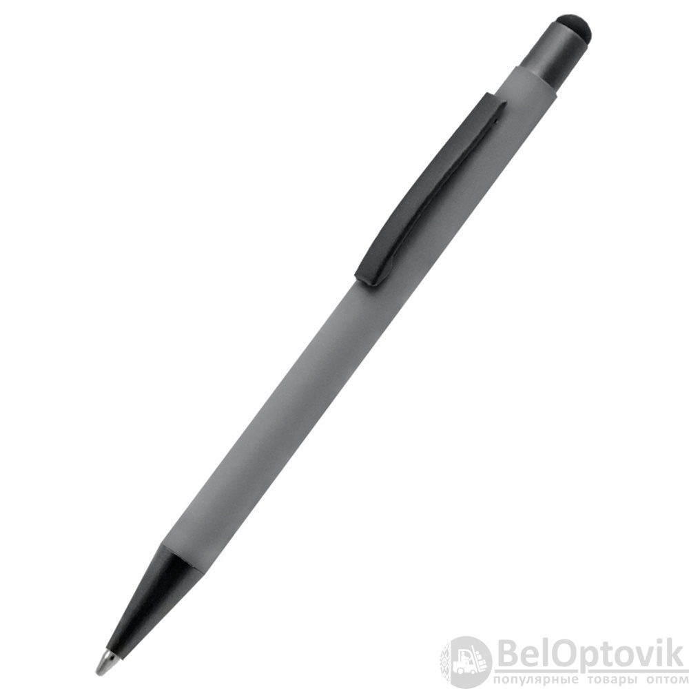 Ручка металлическая Story софт-тач, светло-серая