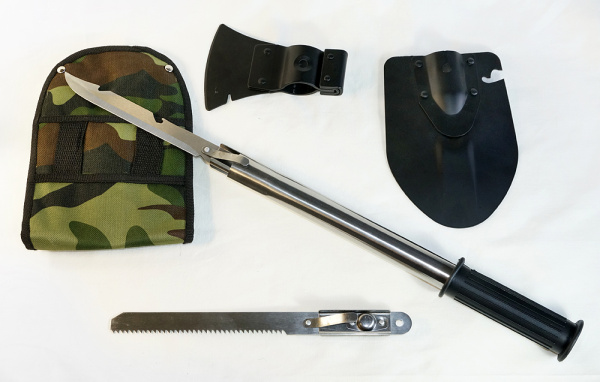 Набор туриста Adrenalin Camp Set 4 в 1 (лопата, топор, нож, пила)