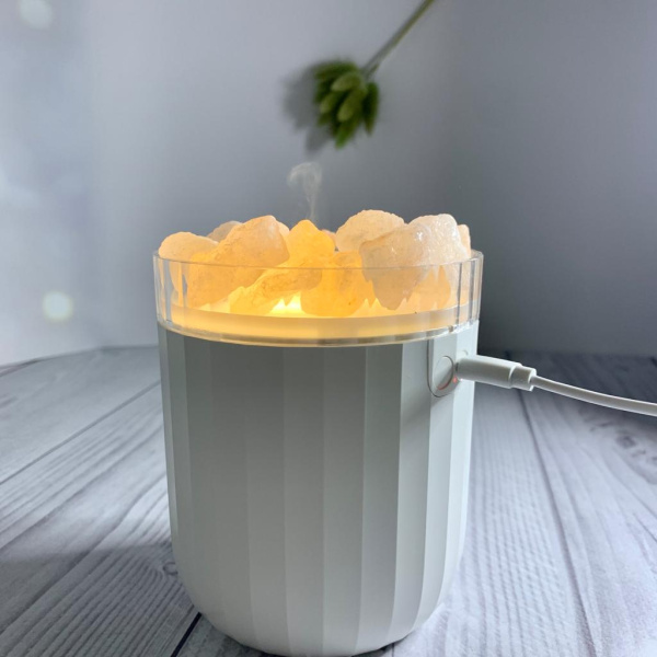 Увлажнитель - ароматизатор с кристаллами соли светодиодный "Crystal Fog", 400 ml