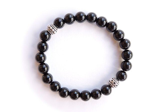 Браслет из чёрного агата