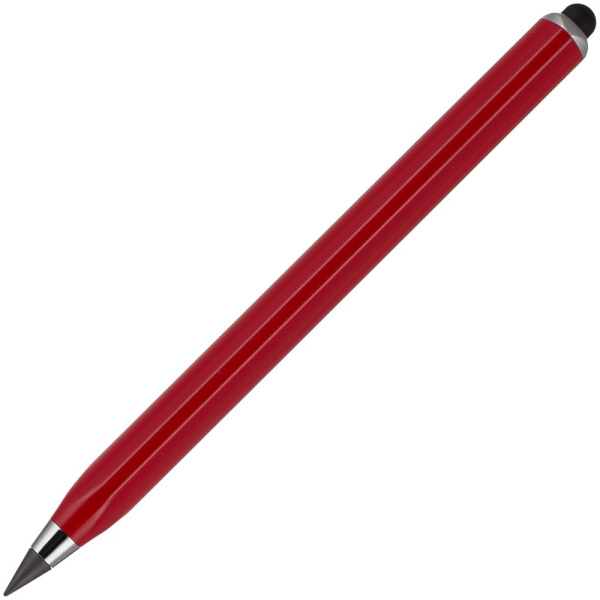 Вечный карандаш Tricore со стилусом, красный, 14,8х1,1 см