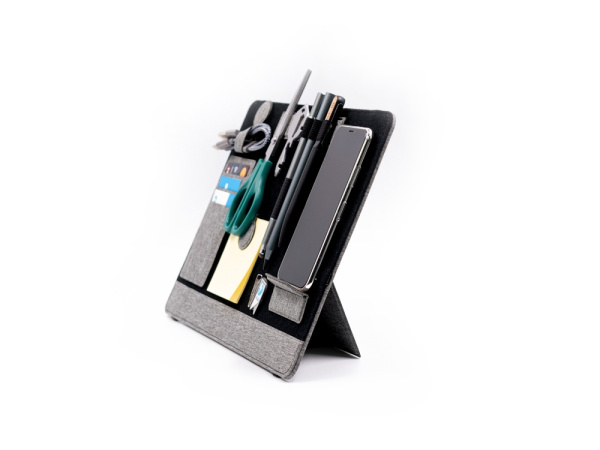 Складная подставка для ноутбука и органайзер для аксессуаров «Clipboard Pro», Цвет серый