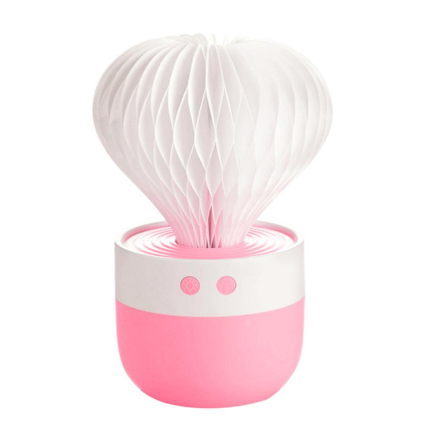 Увлажнитель – ночник воздуха ультразвуковой (Аромадиффузор) Кактус Mini USB Ball Cactus, 150ml, 220V  Мятный