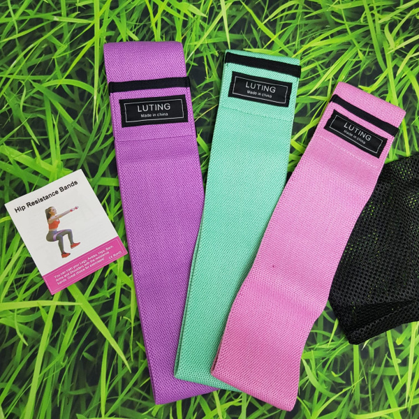 Набор тканевых резинок для фитнеса LUTING (эспандеры резинки для фитнеса), 3 шт.