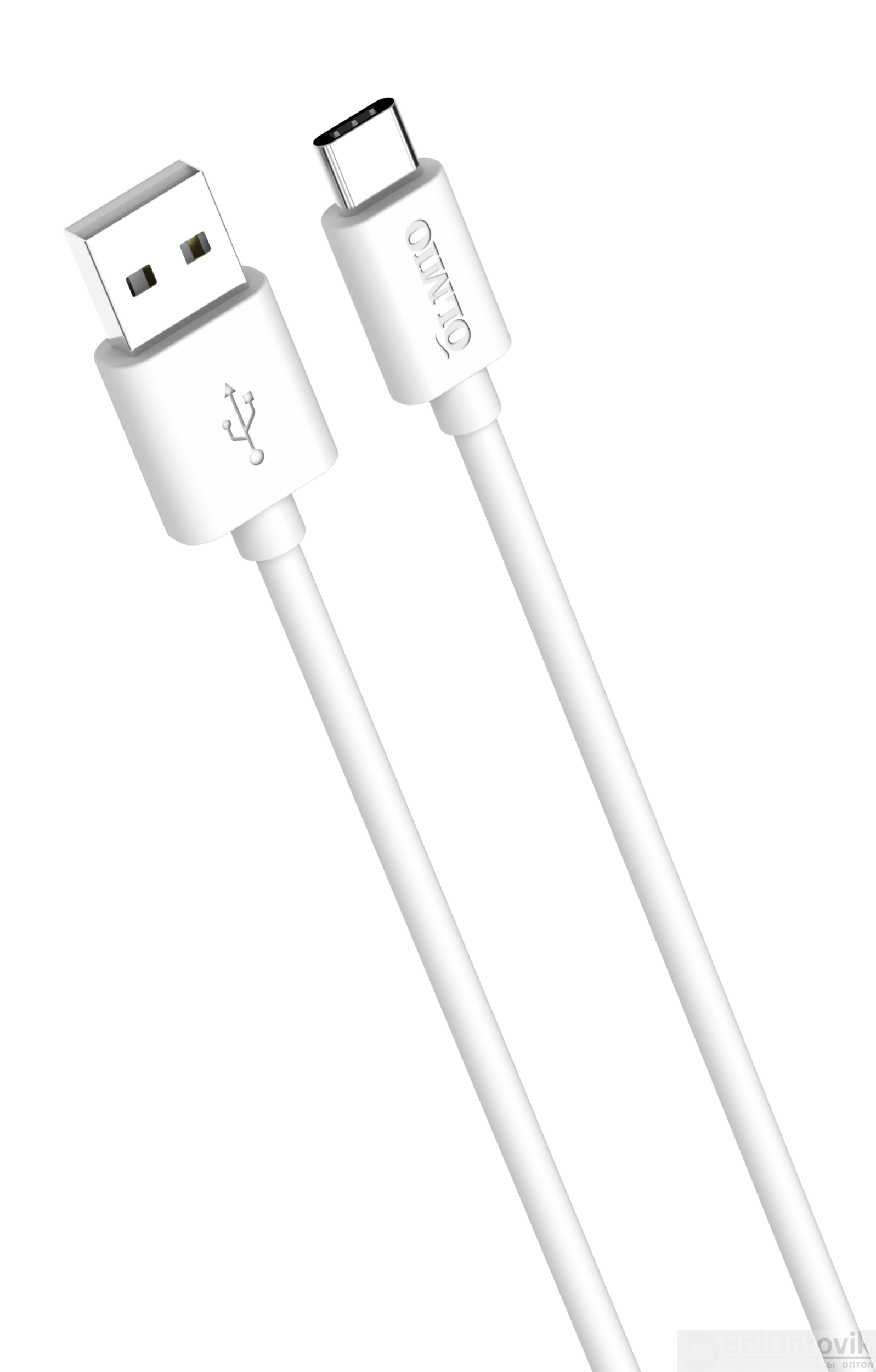 Кабель USB 2.0 - USB type-C, 1м, белый, OLMIO