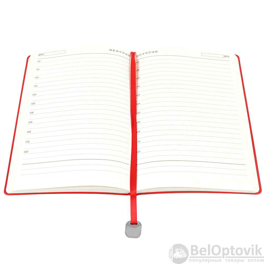 Ежедневник A5 недатированный Farfalla в мягком переплёте, красный