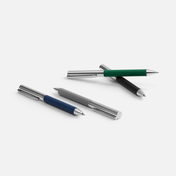 Ручка шариковая Eyeshot Soft Touch, темно-синяя, 13,5х1 см