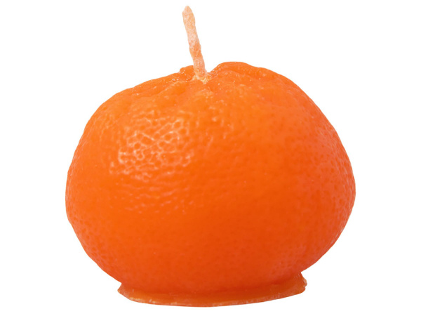 Набор свечей «Мандарины в сетке», без аромата, Цвет оранжевый