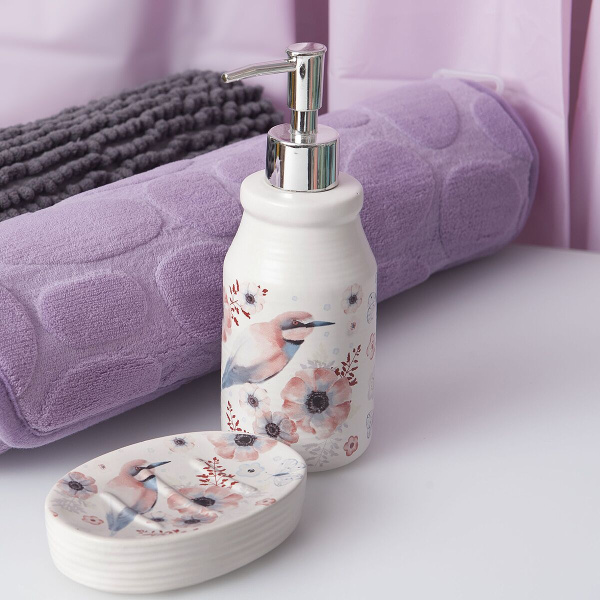 Диспенсер керамический для жидкого мыла "Нежность", 300 мл