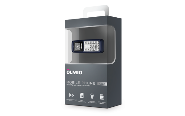 A02 Olmio (синий-белый) Мобильный телефон