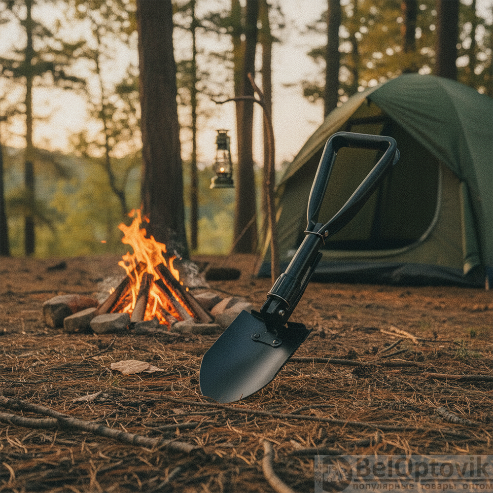 Лопата складная Multi Shovel Pro в чехле, чёрная