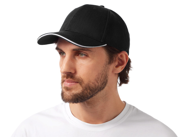 Бейсболка «Cancun», Цвет черный, белый