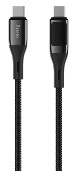 Кабель GEEK, Type-C - Type-C, USB2.0, 1.2м, черный, OLMIO