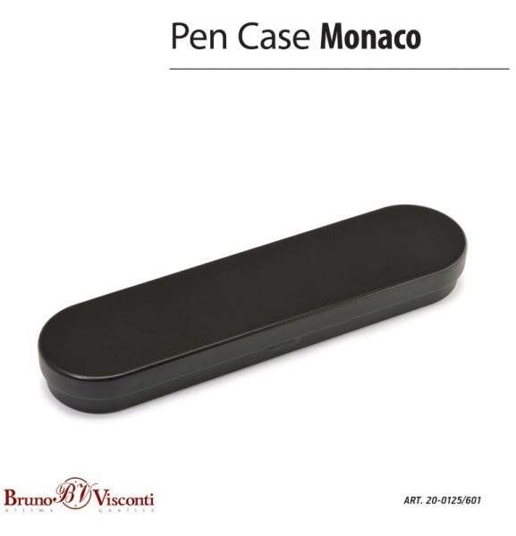 Ручка подарочная шариковая BRUNO VISCONTI "Monaco", черный корпус, 0,5 мм, футляр, синяя, БО-20-0125/601