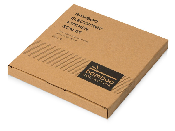 Бамбуковые кухонные весы «Scale», Цвет натуральный