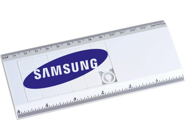 Линейка с игрой «Пятнашки», Цвет белый