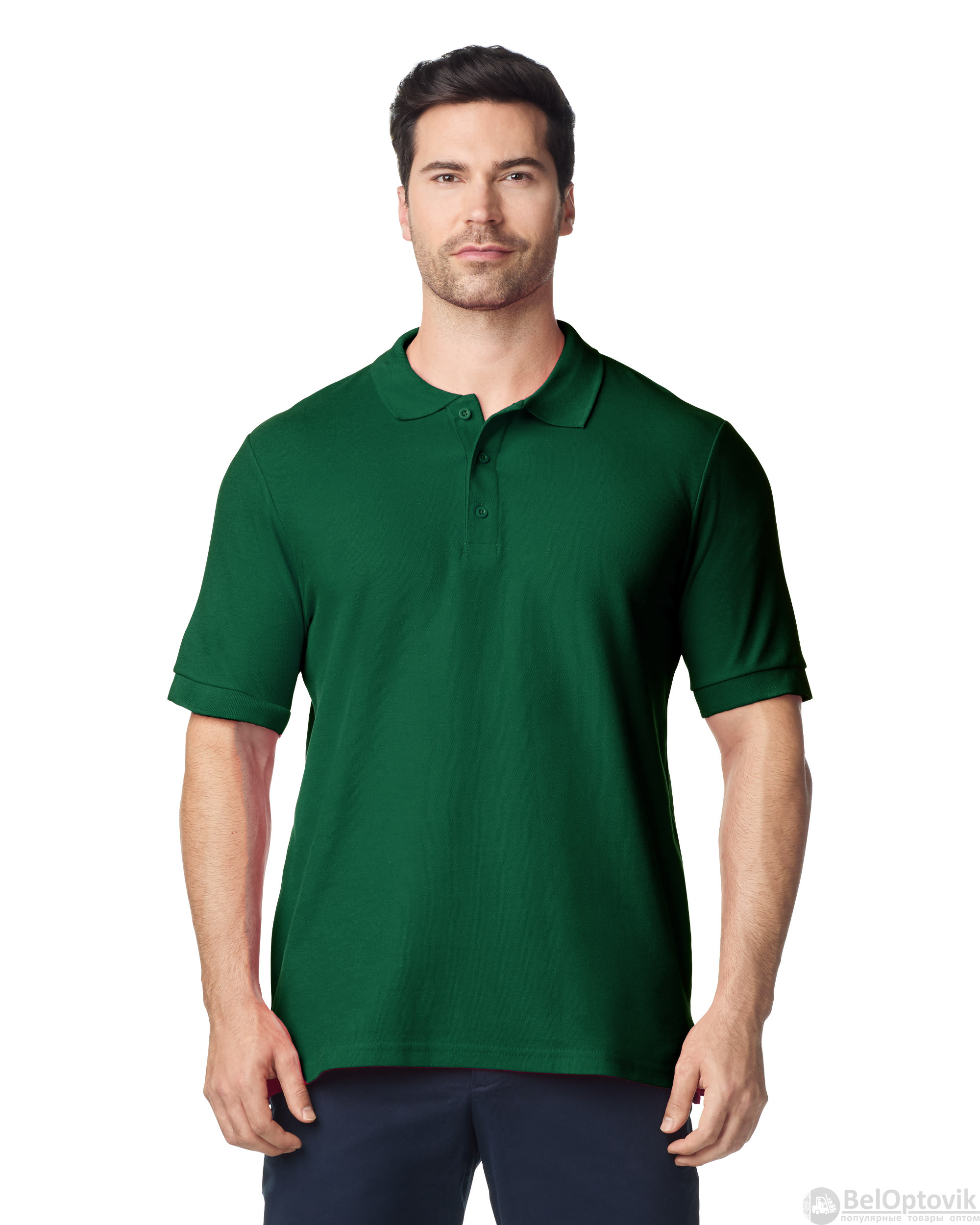 Футболка поло PREMIUM COTTON ADULT DOUBLE PIQUE, ХАКИ S