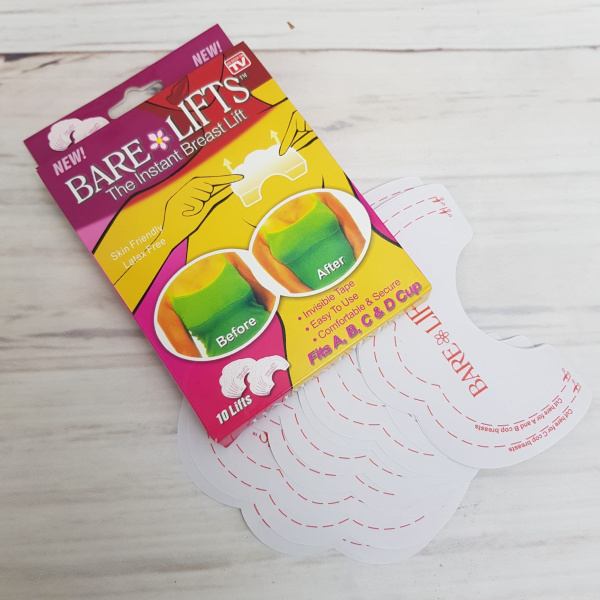 Невидимый бюстгальтер Bare Lifts (наклейки для подтяжки груди) 5 пар