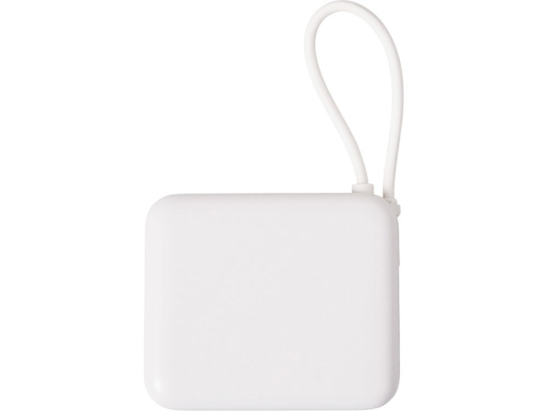 Внешний аккумулятор со встроенным кабелем «Liri», QC/PD, 10000 мАч, Цвет теплый белый