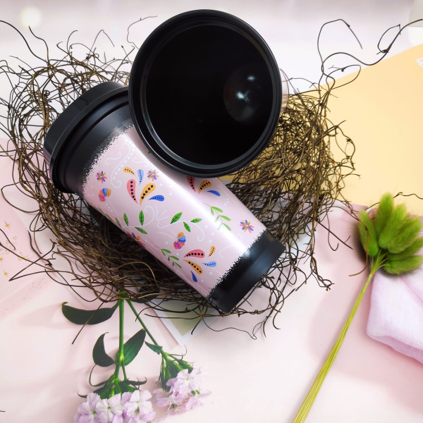 Стакан тамблер для кофе Wowbottles и других напитков с кофейной крышкой, 400 мл