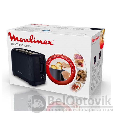 Тостер MOULINEX LT2M0810, 850 Вт, 2 тоста, 7 режимов, пластик, черный