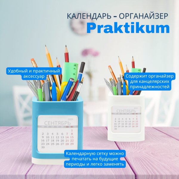 Календарь - органайзер настольный Praktikum на 2024 год