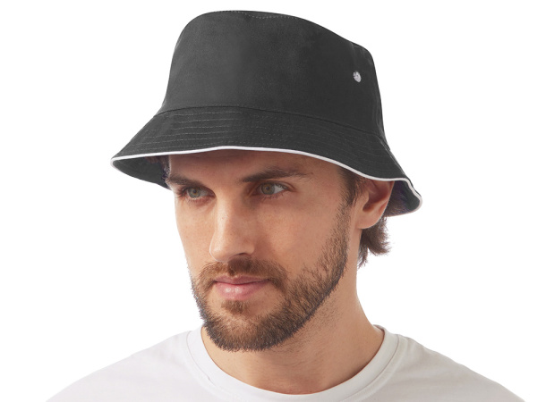 Панама «Hanoi», унисекс, Цвет темно-серый, белый