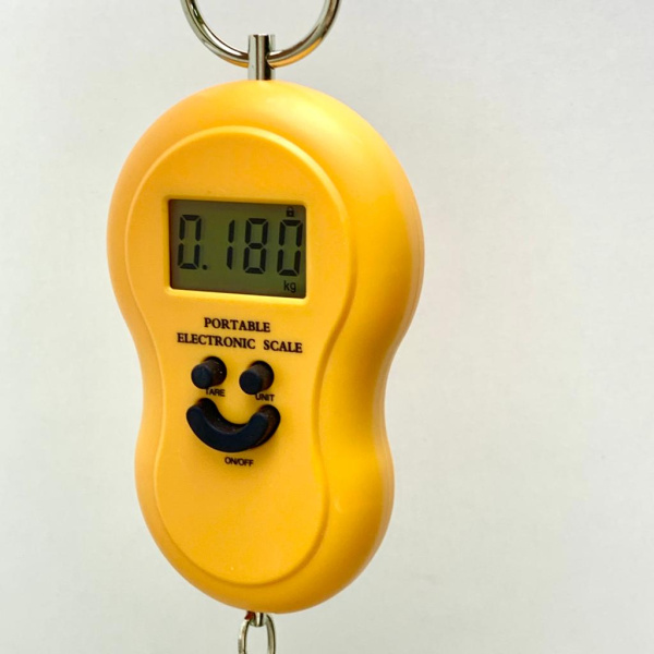 Портативные электронные весы (Безмен) Portable Electronic Scale до 30 кг Оранжевые