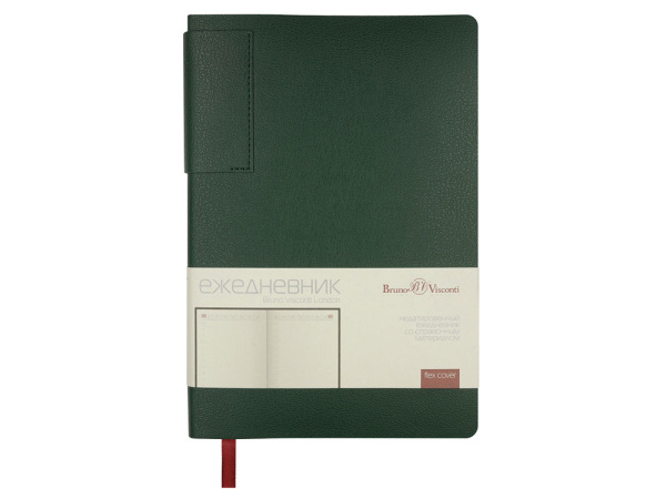 Ежедневник недатированный А5 «London», Цвет темно-зеленый
