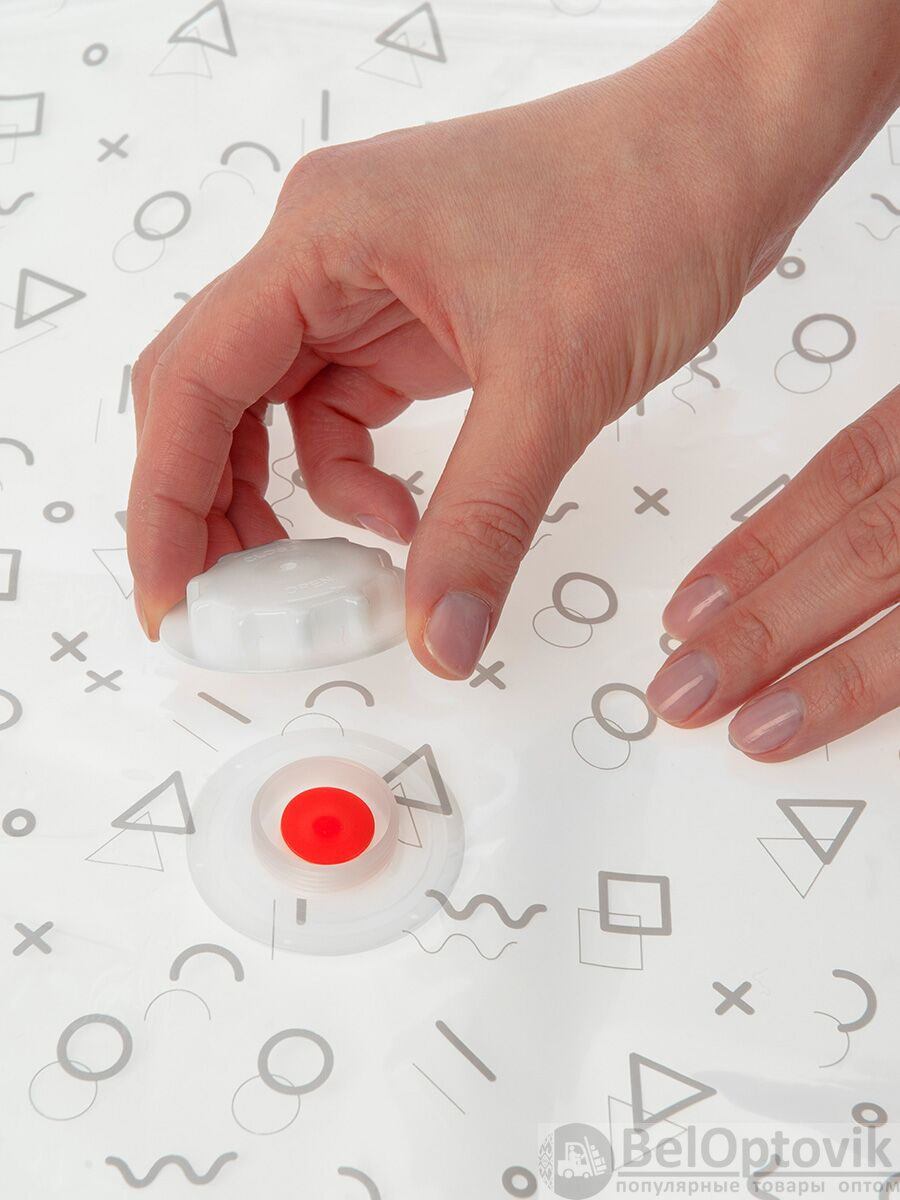 Пакет вакуумный с клапаном, с принтом 60*80 см