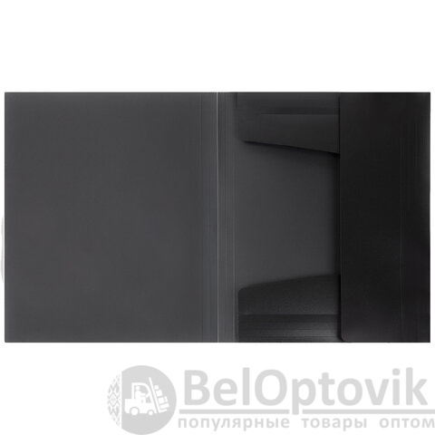 Папка на резинках ERICH KRAUSE, А4, черная, до 300 листов, 500 мкм, 50386