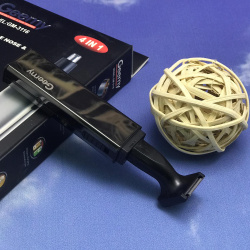 Многофункциональный портативный аккумуляторный триммер-электробритва Geemy GM-3116 для лица и тела  4 в 1 (насадки для носа, ушей, бровей, бритья, окантовки)