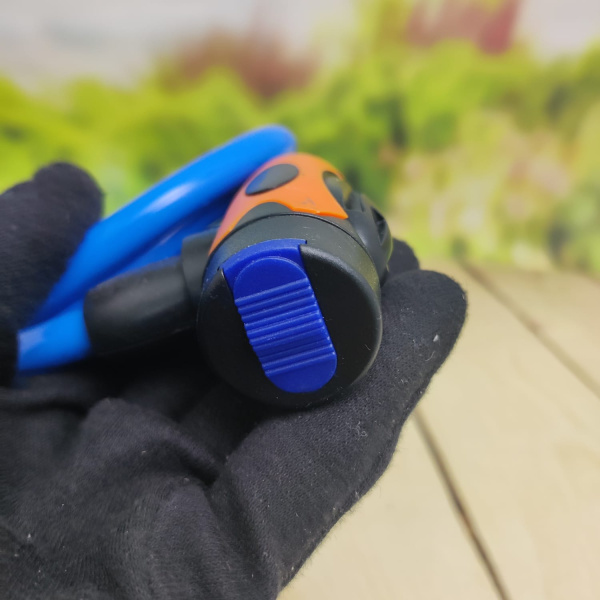 Замок противоугонный Bicycle Lock 10 х 700 мм, трос, ключи Оранжевый