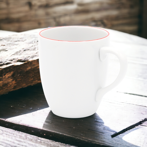 Кружка фарфоровая 300 мл "Челси", Палитра, с цветным краем