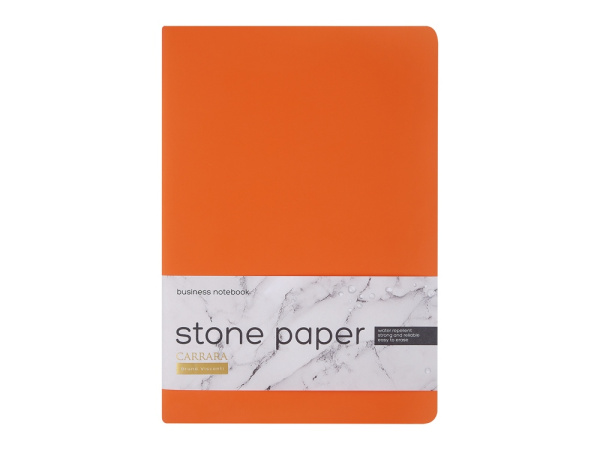 Тетрадь с каменной бумагой А5 «Carrara», Цвет оранжевый