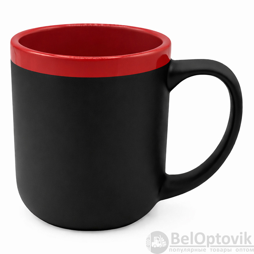Кружка Barrel, софт-тач, чёрно-красная