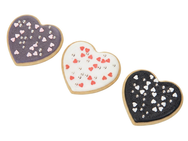Набор пряников «Sweethearts», 55 гр., Цвет белый/черный/серый
