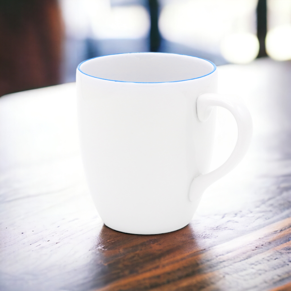 Кружка фарфоровая 300 мл "Челси", Палитра, с цветным краем