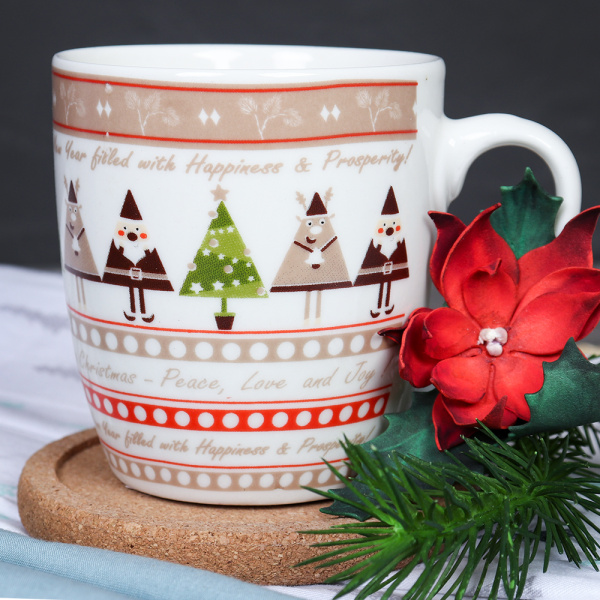Кружка новогодняя 250 мл/ XP006 /уп 12/96/