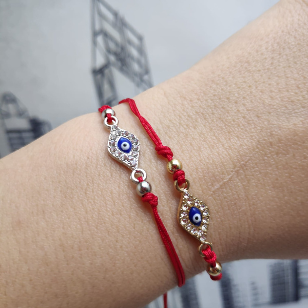 Браслет - оберег красная нить с подвеской