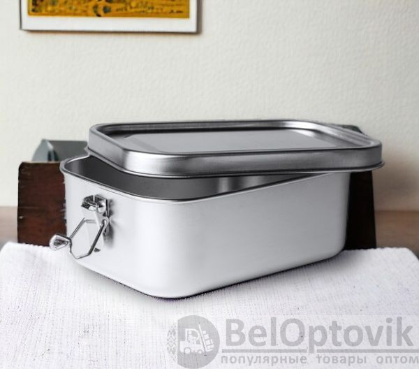 Ланчбокс (контейнер для еды) BRENA / Контейнер бенто для еды из нержавеющей стали 1,2 л